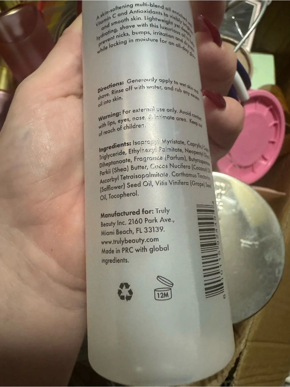 Truly Vanilla Baby Luxury Shave Oil - Vanilla baby
